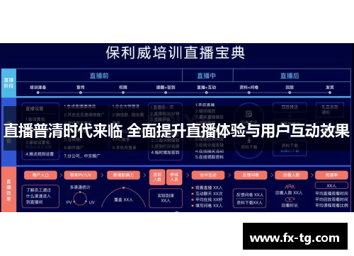 直播普清时代来临 全面提升直播体验与用户互动效果
